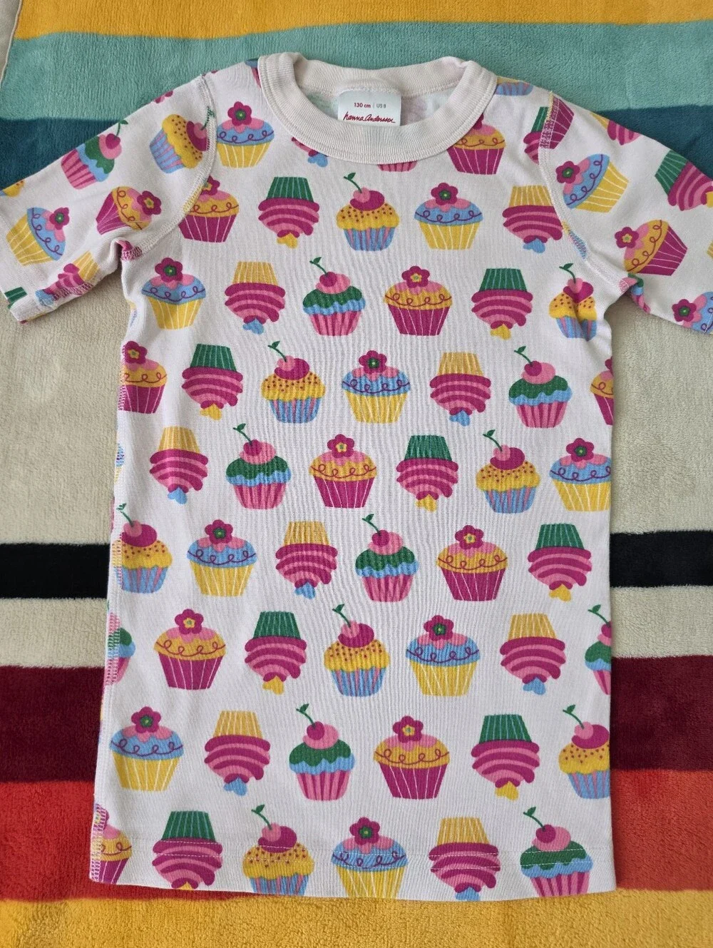 Hanna Andersson Cupcake Print Pajama Size 8